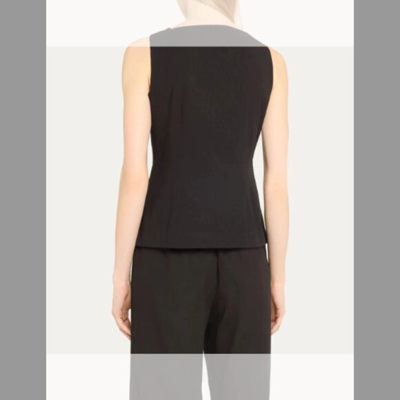 Ciao Lucia Amira Sleeveless Button-Front Top (Orig $225) w/tax (Size XL) Black - Picture 3 of 6